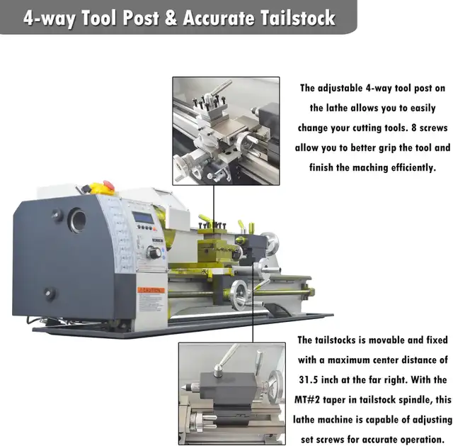 839' Electronic Pulse Metric/Imperial Lathe 028501 - Photo 6
