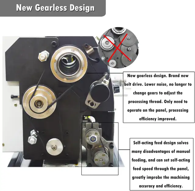 839' Electronic Pulse Metric/Imperial Lathe 028501 - Photo 8