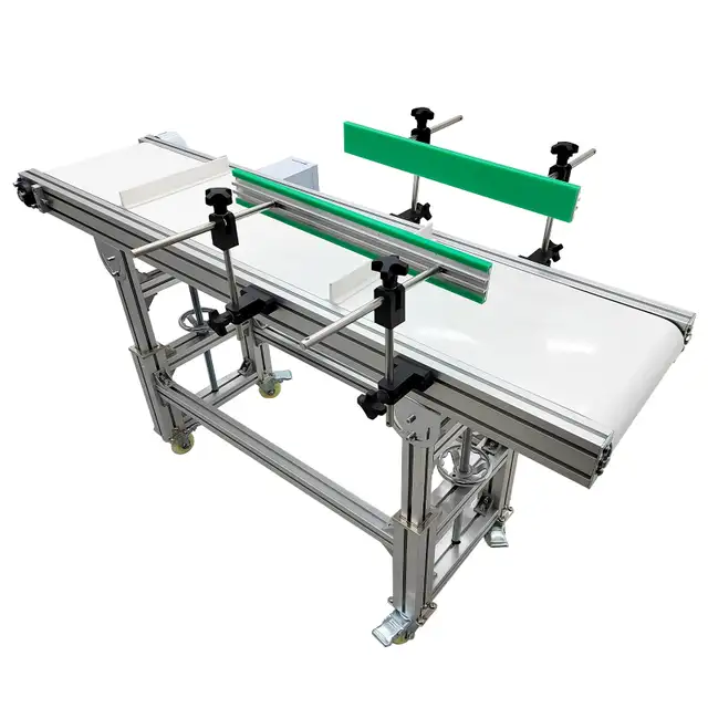 110V Double Fence Conveyor Machine With White PVC Belt 230560 - Photo 5