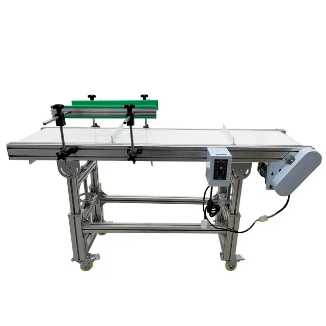 110V Double Fence Conveyor Machine With White PVC Belt 230560 - Photo 7