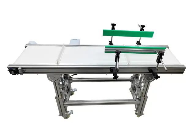 110V Double Fence Conveyor Machine With White PVC Belt 230560 - Photo 8