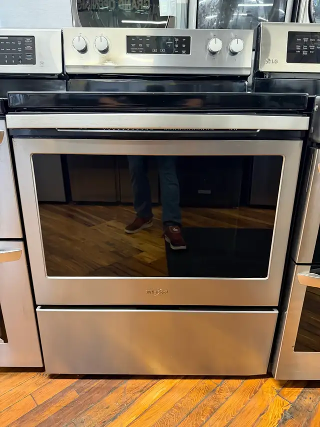 Whirlpool stainless steel glass top stove