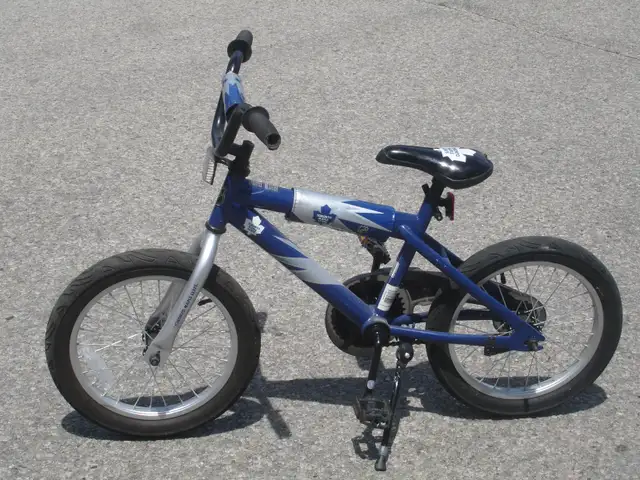 IT'S A BOY'S LEAF FAN ALMOST NEW 16' TORONTO MAPLE LEAF BIKE! - Photo 4