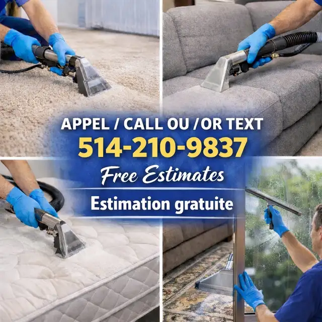 cleaning nettoyage tapis sofas vitres conduits secheuse dryer