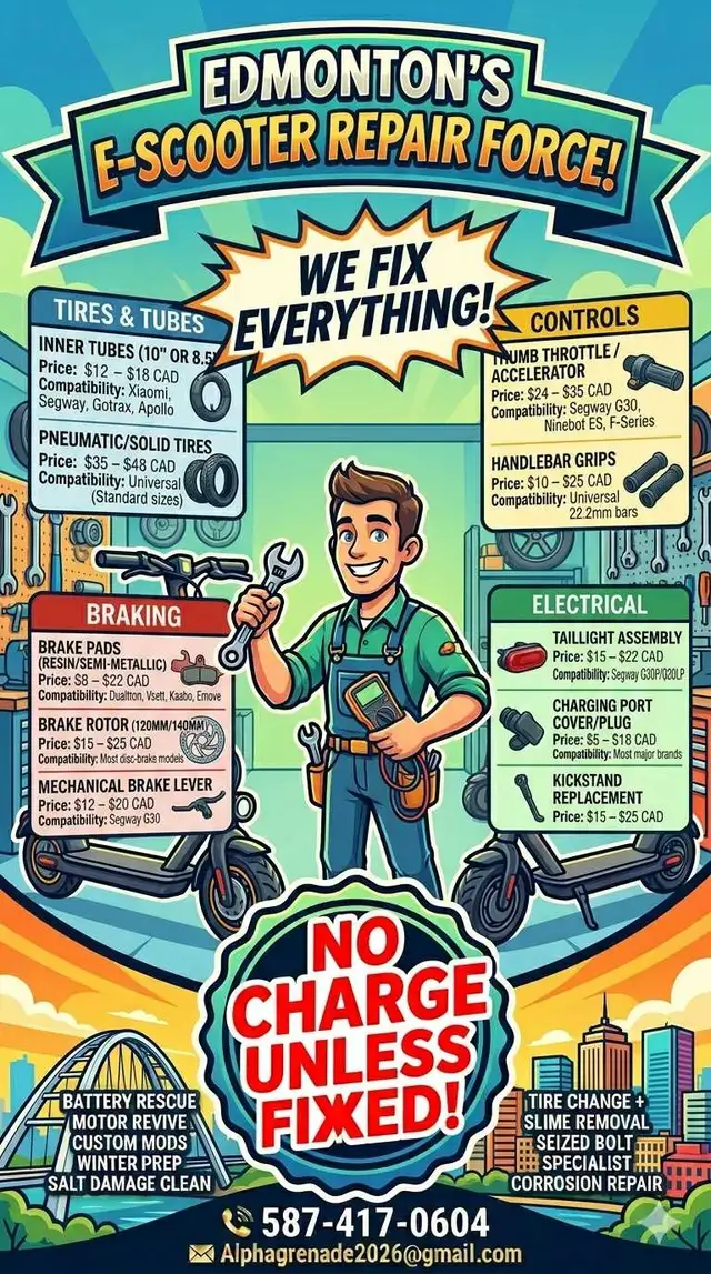 Edmonton electric scooter repair & modifications.