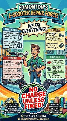 Edmonton electric scooter repair & modifications.