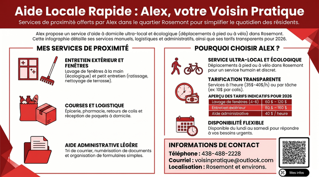 Travail et aide général dans Rosemont