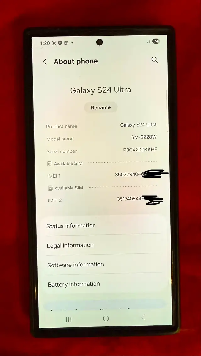 Samsung S24 Ultra Cell Phone~256 gigs - Photo 2