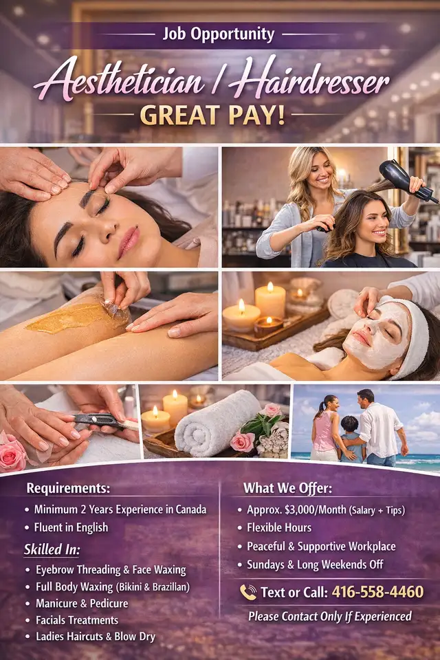 Aesthetician / Hairdresser – Great Pay - Photo 3