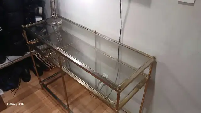 Solid Brass TV Console for Sale