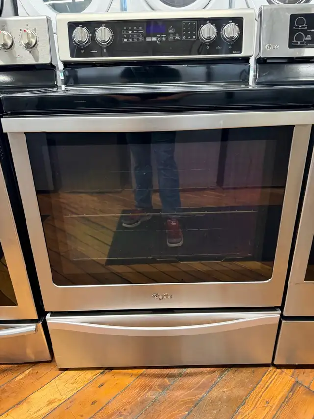 Whirlpool stainless steel glass top stove