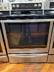Whirlpool stainless steel glass top stove