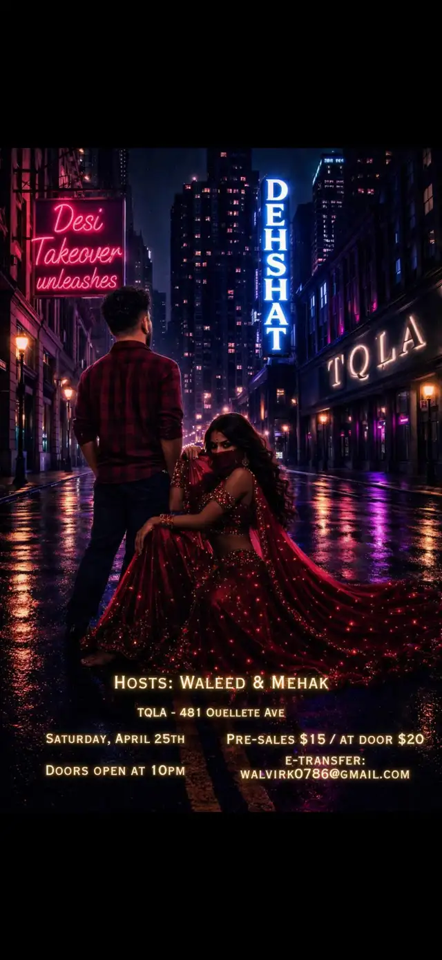 TQLA DESI TAKEOVER Saturday, April 25 @ TQLA