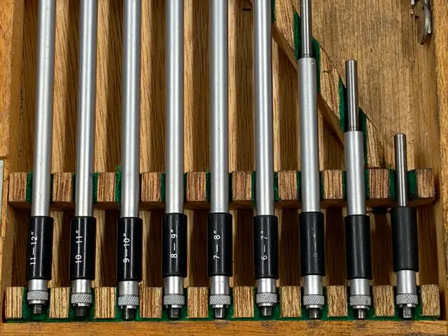 Mitutoyo No 141-133 ID Inside Micrometer Set 2-12 Inch, Complete - Photo 6