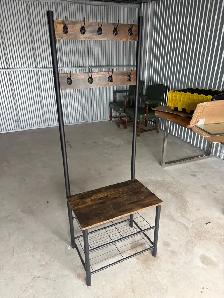 Free delivery used Entryway Hall Tree with Bench and Shoe Rack