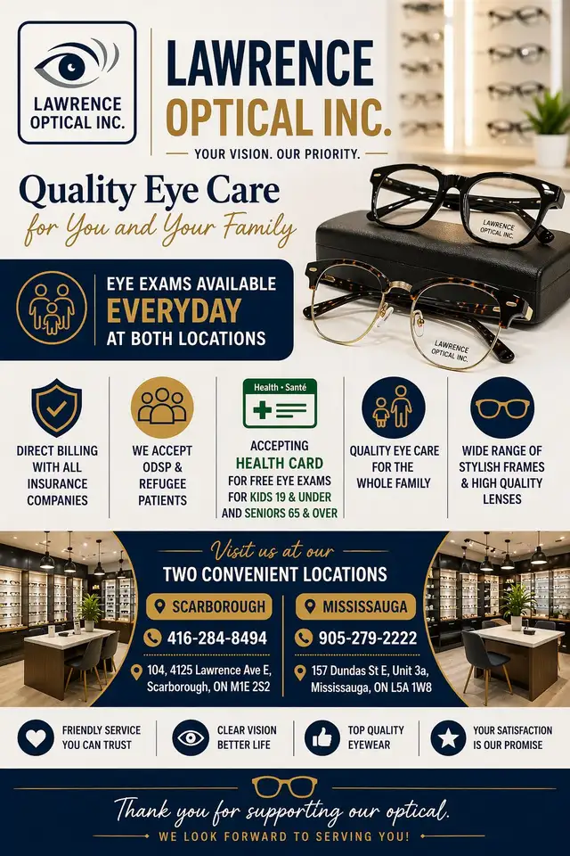 EYE EXAM APPT AVAILABLE TOMMOROW 2:00 PM ONWARDS