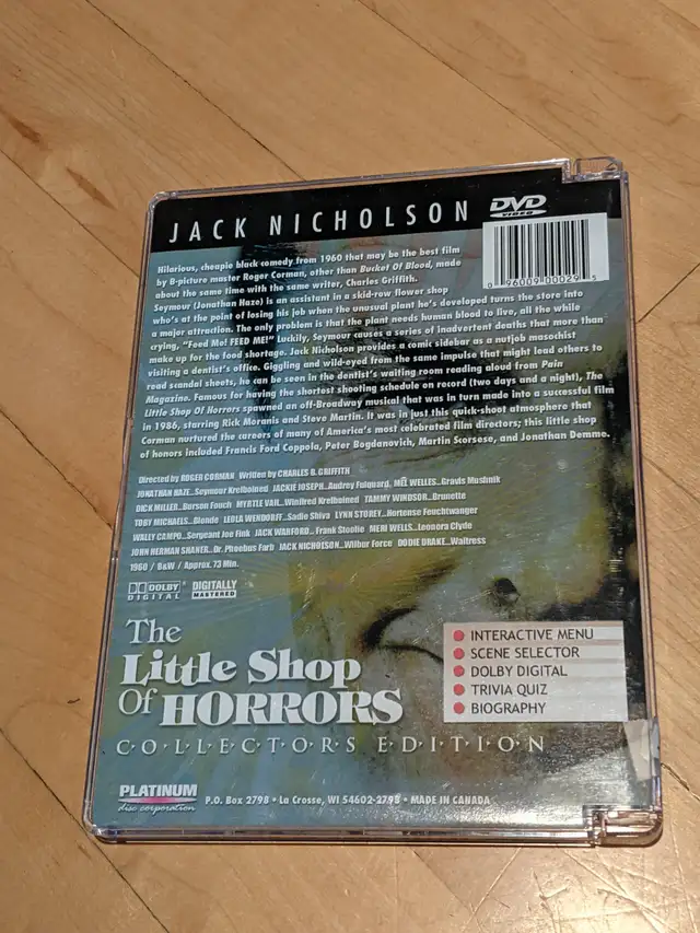 Classic DVD, Little Shop Of Horrors 1960 Jack Nicholson Edition - Photo 5