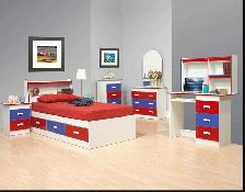 Kids Bedroom Set - Kids Bed Available in 20 Colors