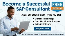 FREE SAP Webinar – Become an SAP Consultant | April 29 | Limited