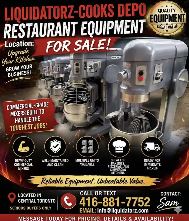 MASSIVE RESTAURENT CLEARANCE SALE - UP TO 70% OFF! NEW &USED