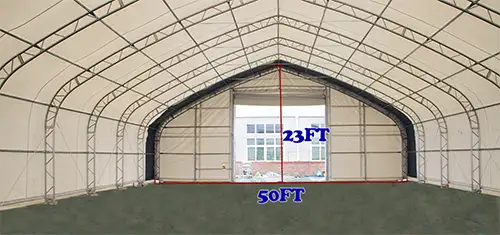 50x100x23 Heavy Duty Warehouse Shelter - Photo 4