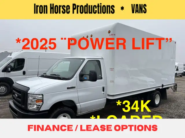 2025 Ford E-450 16' CUBE VAN LOADED 'POWER LIFT' 34K $AVE 30K