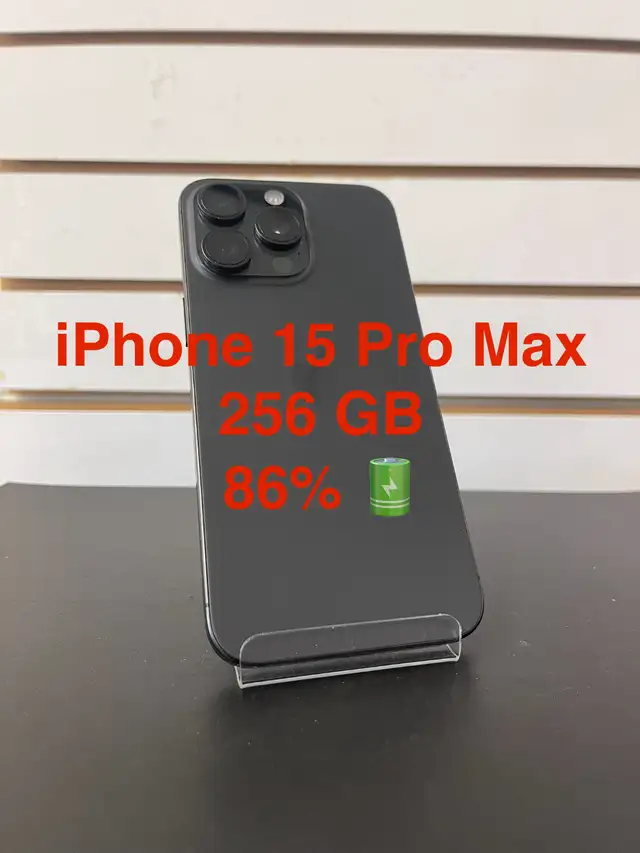 iPhone 15 Pro Max Black 256GB 86% Battery Health