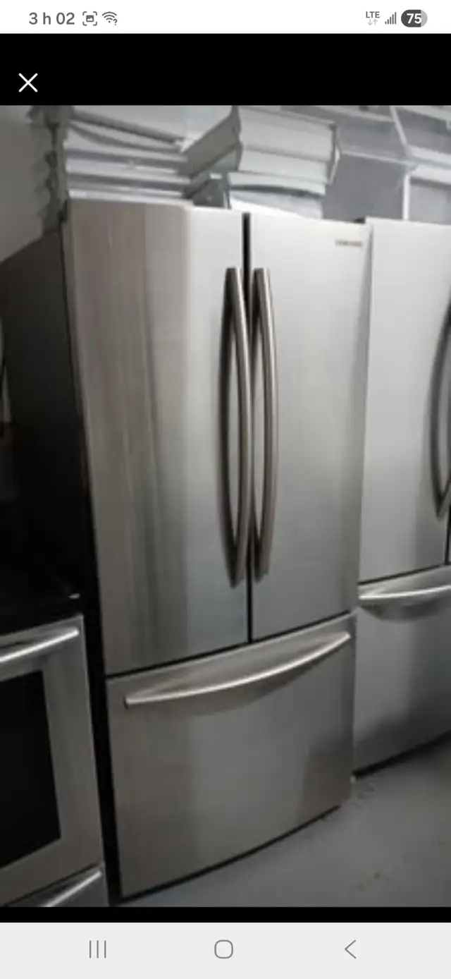 Réfrigérateur INOX portes françaises/Service de livraison offert