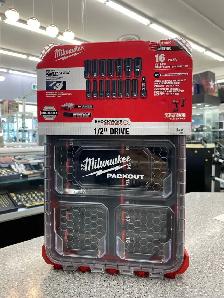 Milwaukee 16pc 1/2" Shockwave Packout Socket Set (BNIB)