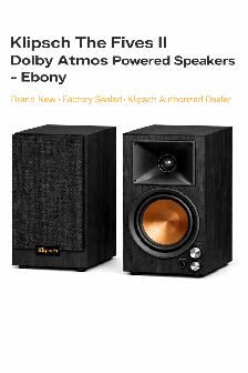 Klipsch The Fives II Dolby Atmos Powered Speakers – Ebony