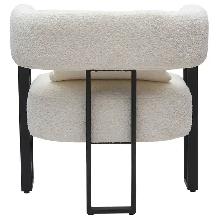 SCARLET ACCENT CHAIR IN IVORY BOUCLE AND BLACK. - Photo 4