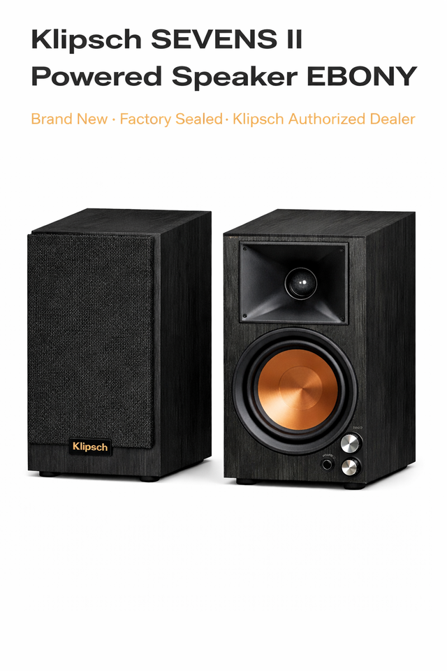 Klipsch The Sevens II Powered Speakers – Ebony