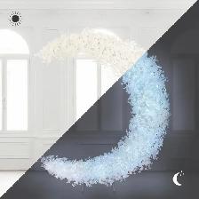 Wedding Light-up Moon Arch with White Florals