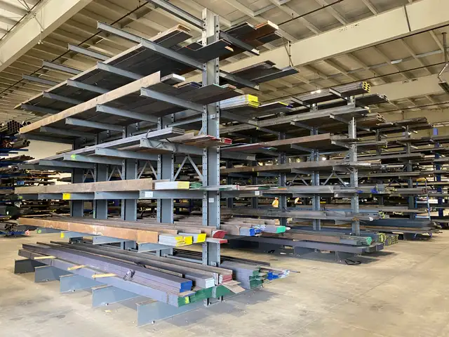 8’, 12’ and 16’ tall Cantilever Racking in stock & pallet racks