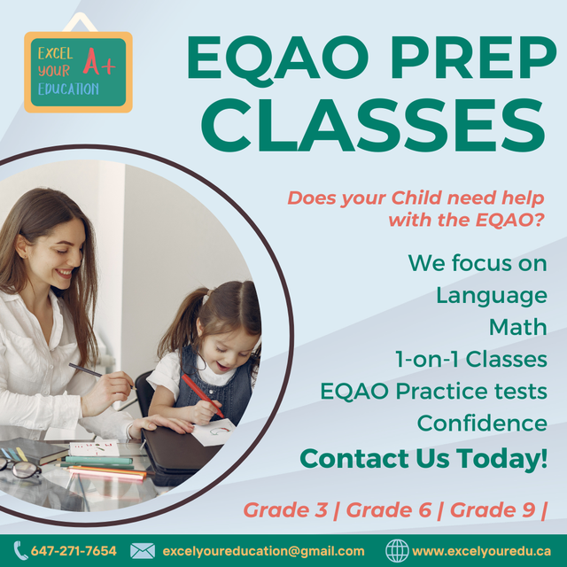 EQAO Grade 3/6/9 Prep Classes - Get Ready for May 2026