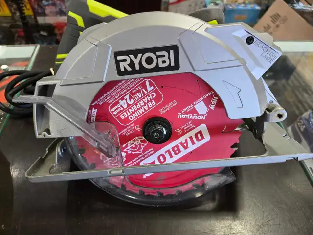 RYOBI  CIRCULAR  SAW WITH LASER LINE AND BAG