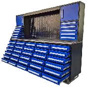 10FT Steel Workbench Cabinet 40 Drawer Unit