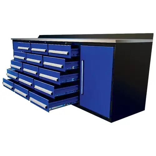 10FT Steel Workbench Cabinet 40 Drawer Unit - Photo 4