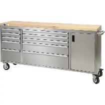 72" Steel Workbench 10 Drawers Rolling Cabinet