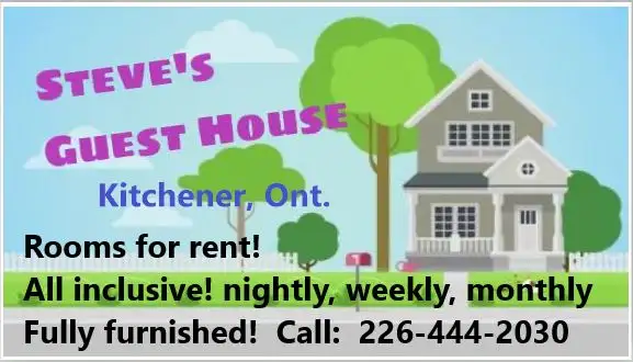 Room for Rent. furnished, Kitchener . Couch Surf!
