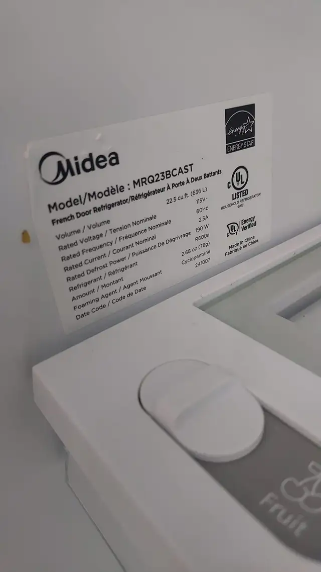 Fridge - 36 Midea MRQ23P4AST - Counter Depth French Door- Stainl - Photo 3