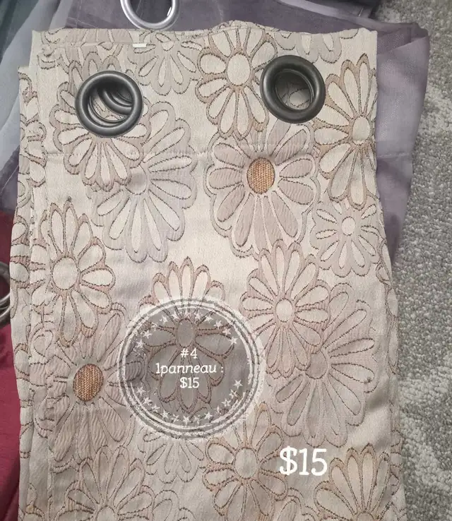 Rideaux à oeillets métalliques disponible - Photo 4