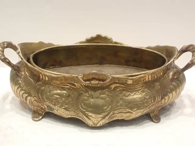 Brass Footed and Handled Dish