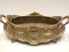 Brass Footed and Handled Dish