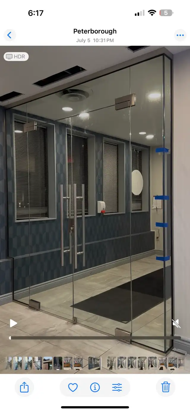 STAIR RAILING GLASS PARTITION OFFICE GLASS ENCLOSURE OFFICE DOOR - Photo 4