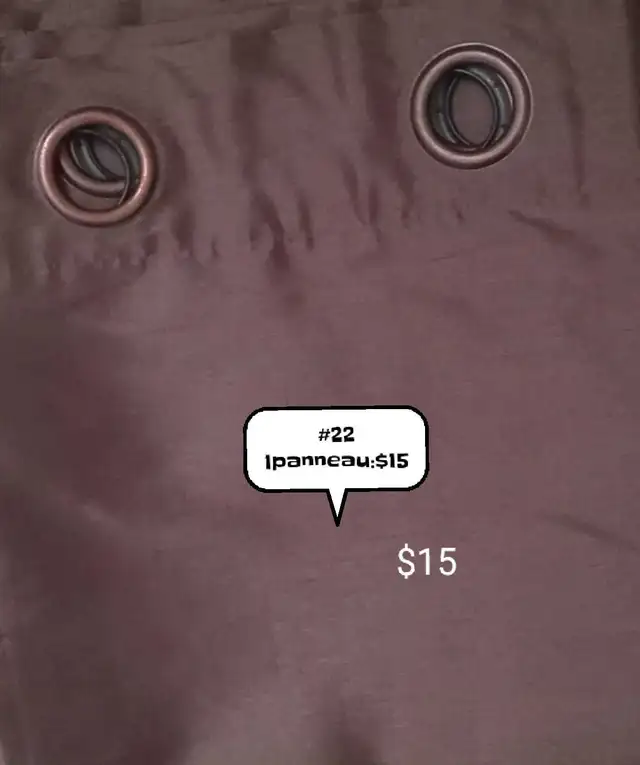 Rideaux oeillets métalliques disponible - Photo 8