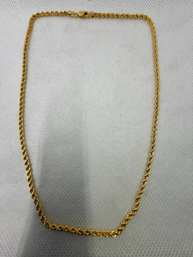 10K Gold Rope Chain~18'