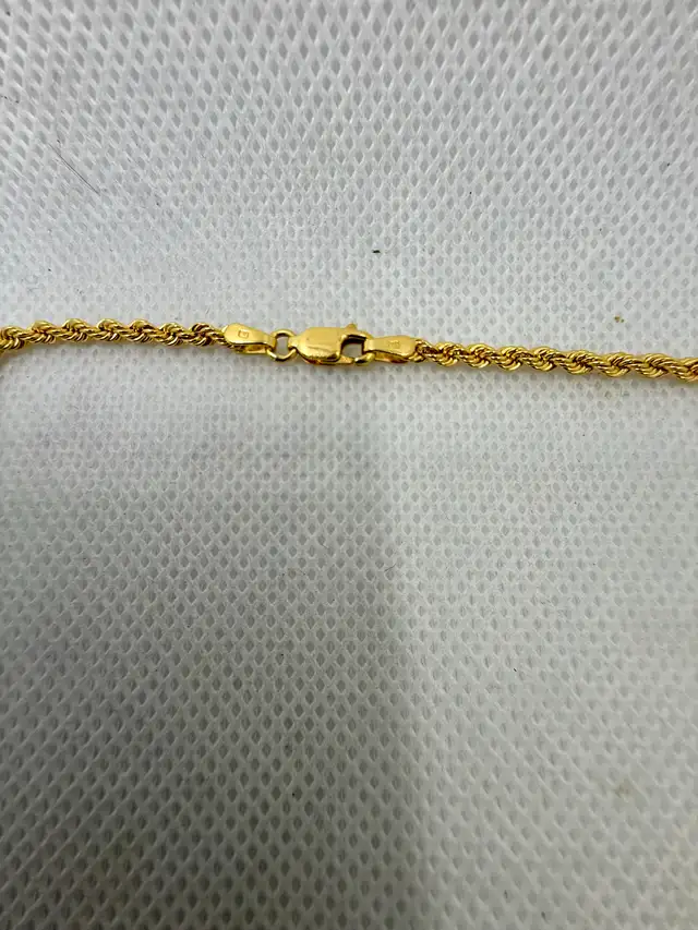10K Gold Rope Chain~18' - Photo 2