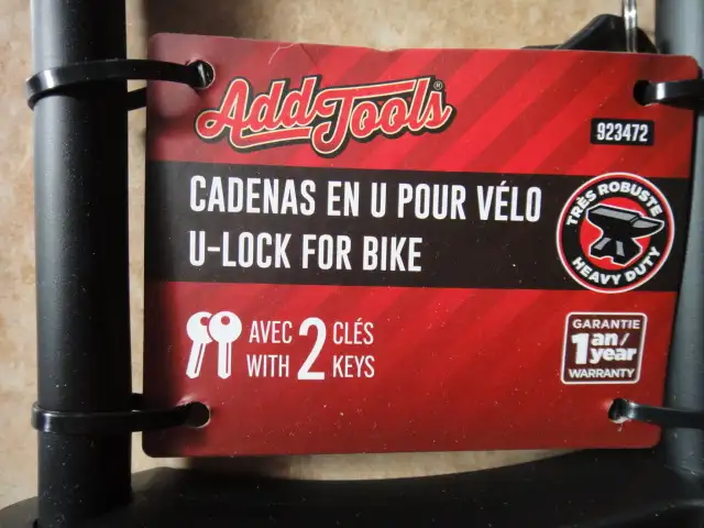 cadenas en U très robuste pour vélo ou scooter - Photo 2