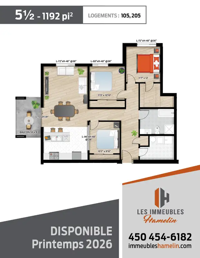 Superbe condo locatif – 5 ½ | Napierville - Photo 2